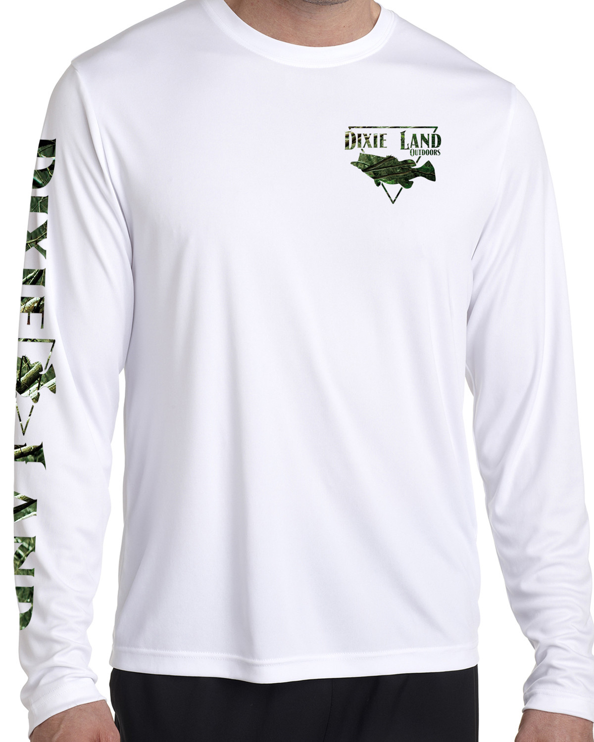 Dixie Land Outdoors Camo Bass fishing Microfiber long sleeve t shirt moisture gallery