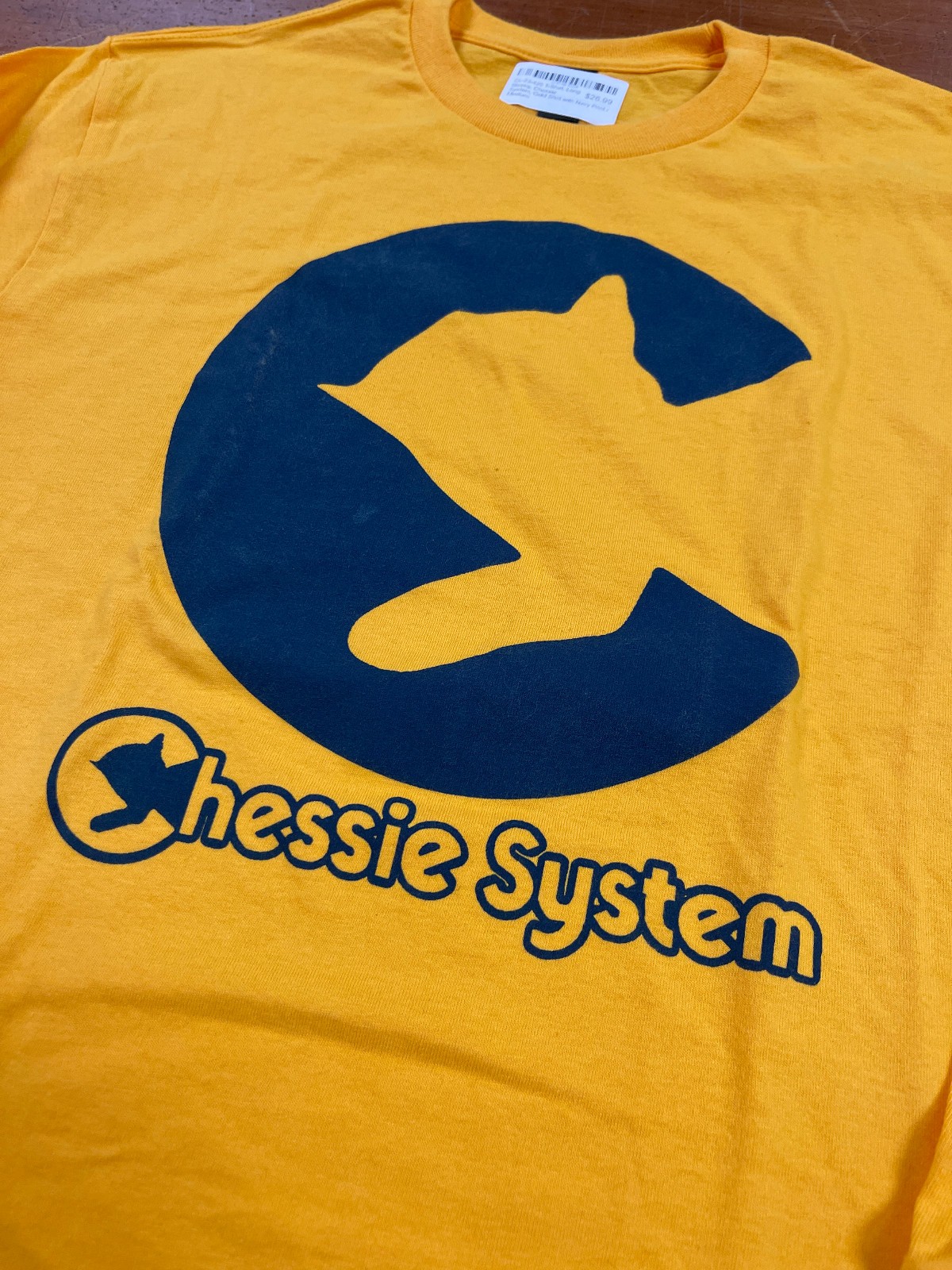 Chessie System Long Sleeve T-Shirt Gold/Navy Blue Logo gallery