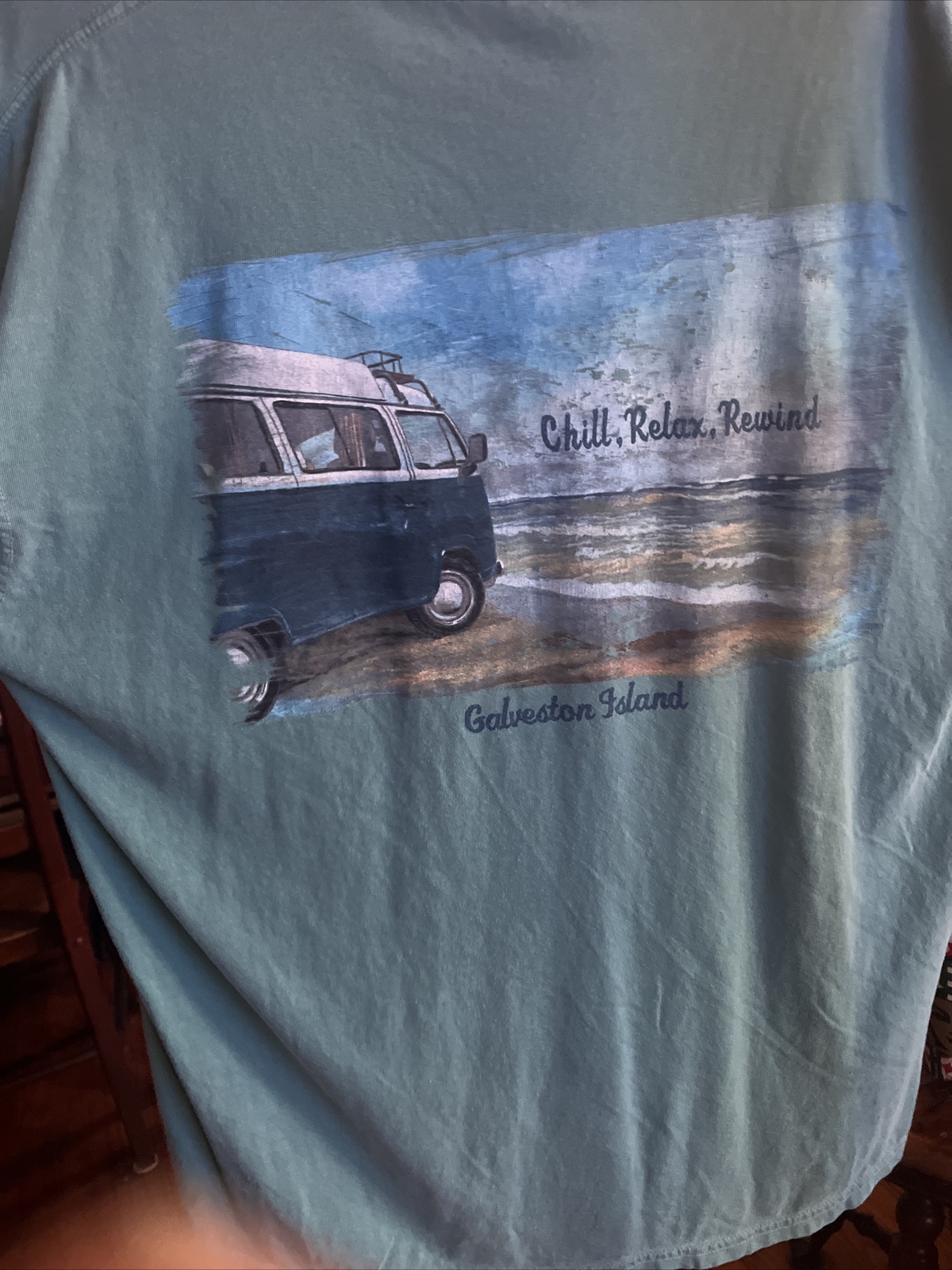 Galveston Island T-shirt Size XL Chill Relax Rewind Short Sleeve