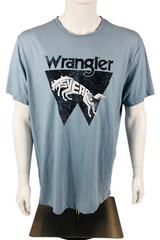 Wrangler Brand Logo 75 Years Blue Graphic T-Shirt Mens Size XL New without Tags