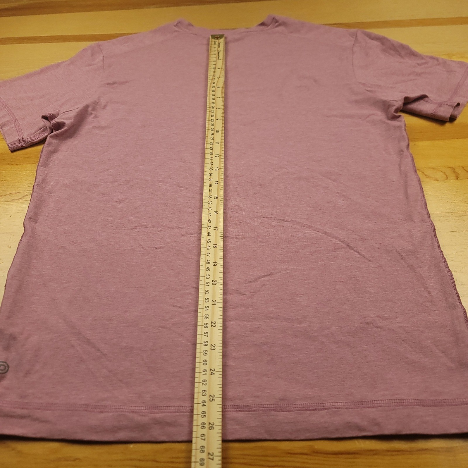PUBLIC REC Mens V Neck T Shirt Short Sleeve Heathered Mauve Pink Pima Cotton M gallery
