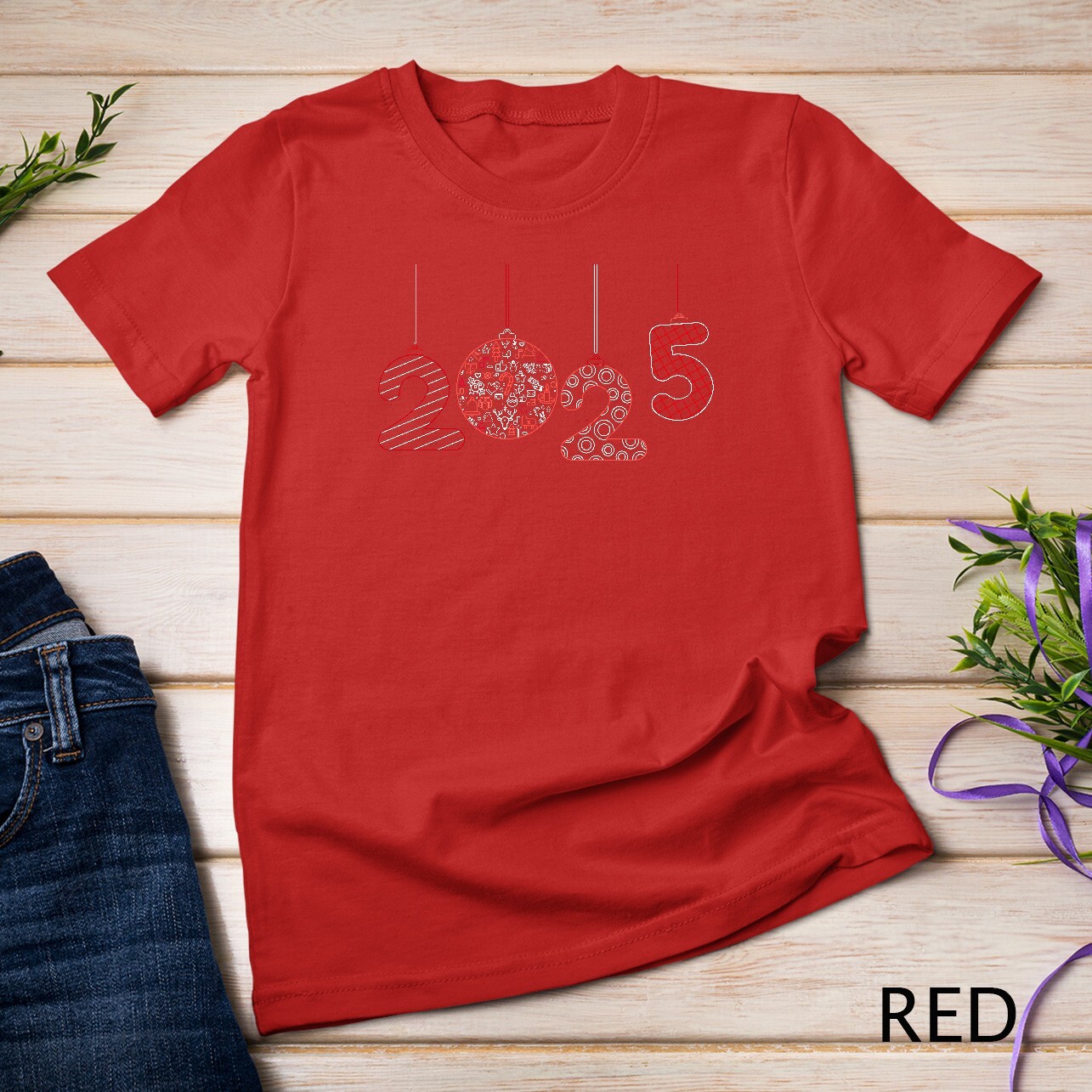 Minimalist 2025 Chic and Modern New Year Design Funny T-shirt Unisex T-shirt gallery