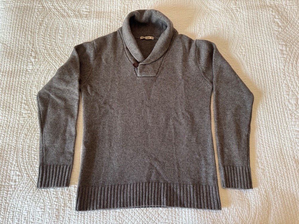 Marine Layer Shawl Sweater, Wool/Nylon, Brown, Medium