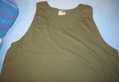 Classic Boxer Style Men’s Tank Top – DUTY FREE – Dark Olive / Army Green – Size 52/54
