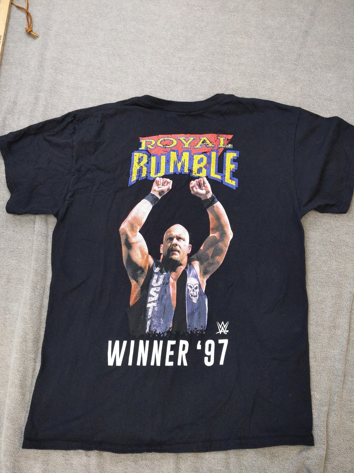 WWE Shirt Mens Large Black Stone Cold Steve Austin Royal Rumble Winner 97 Tee
