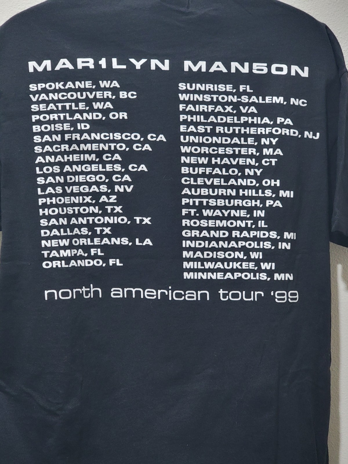 Marilyn Manson 1999 Rock Is Dead Tour Shirt - XL gallery