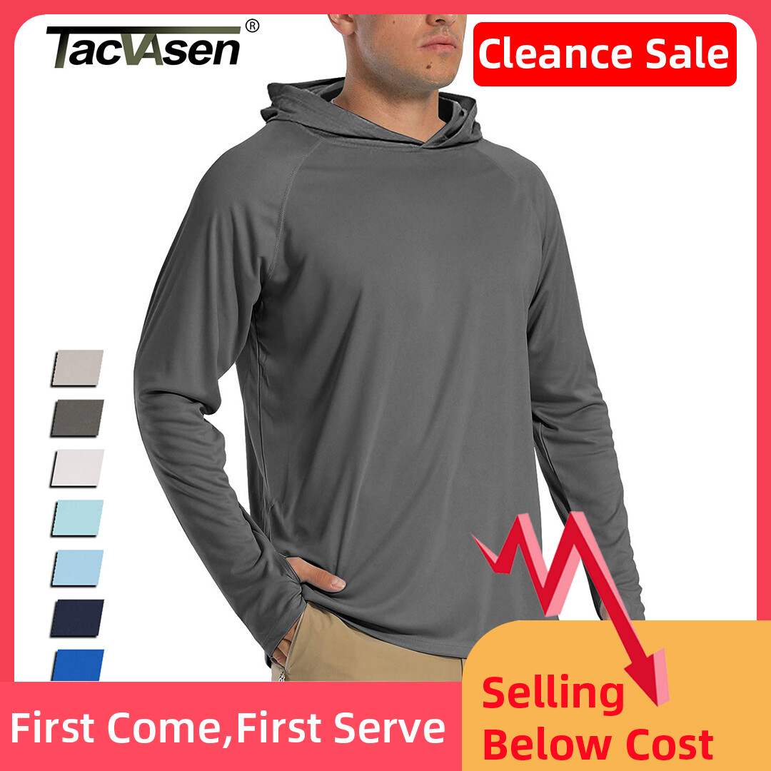 UPF50+ Men's Long Sleeve Sun Skin Protection T-Shirts Outdoor Fishing Hoodies gallery