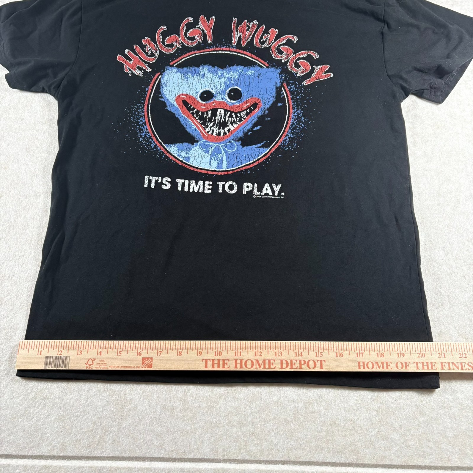 Huggy Wuggy Poppy Playtime T Shirt Mens Large Black Horror Game Tee gallery