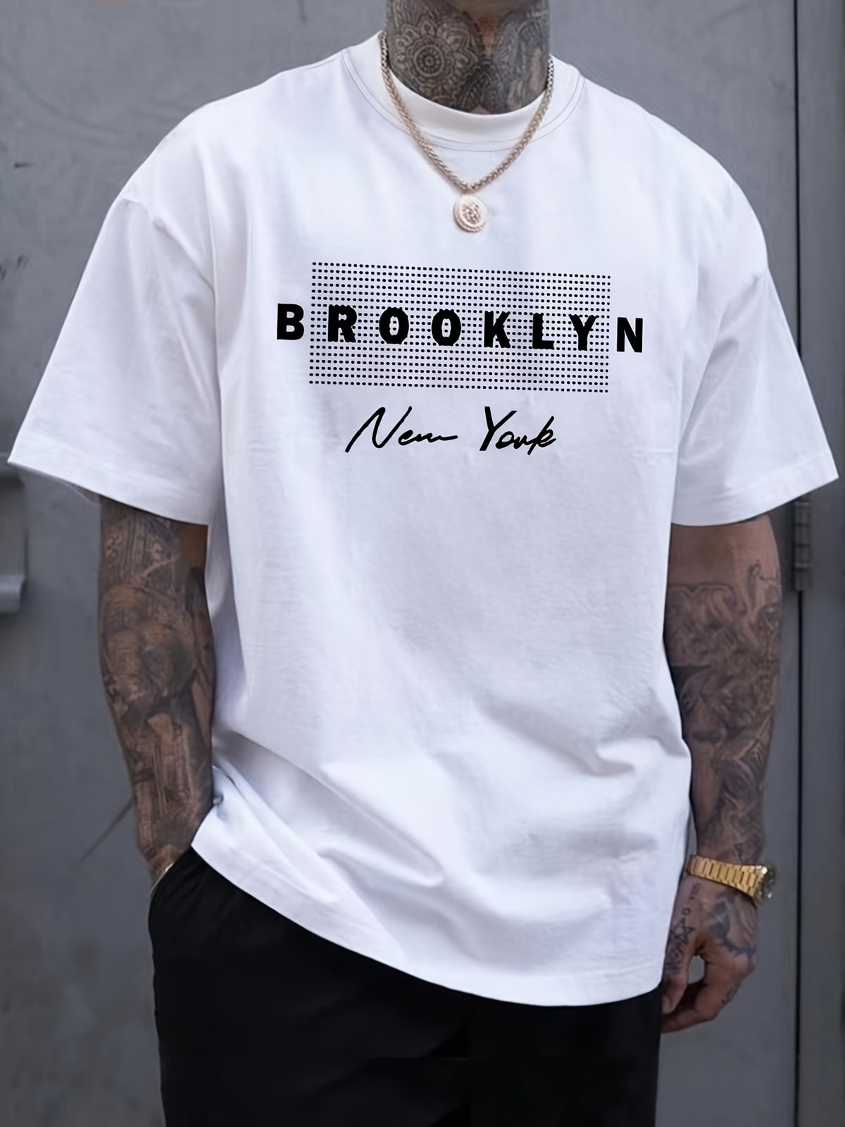 Brooklyn New York T Shirt Mens Streetwear Graphic Tee Casual Top gallery
