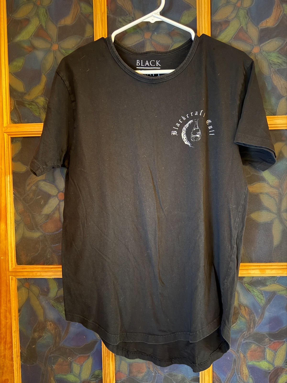 2pc Black Craft Cult II & III Graphic T-Shirts Size LARGE Black Bats Triple Moon gallery