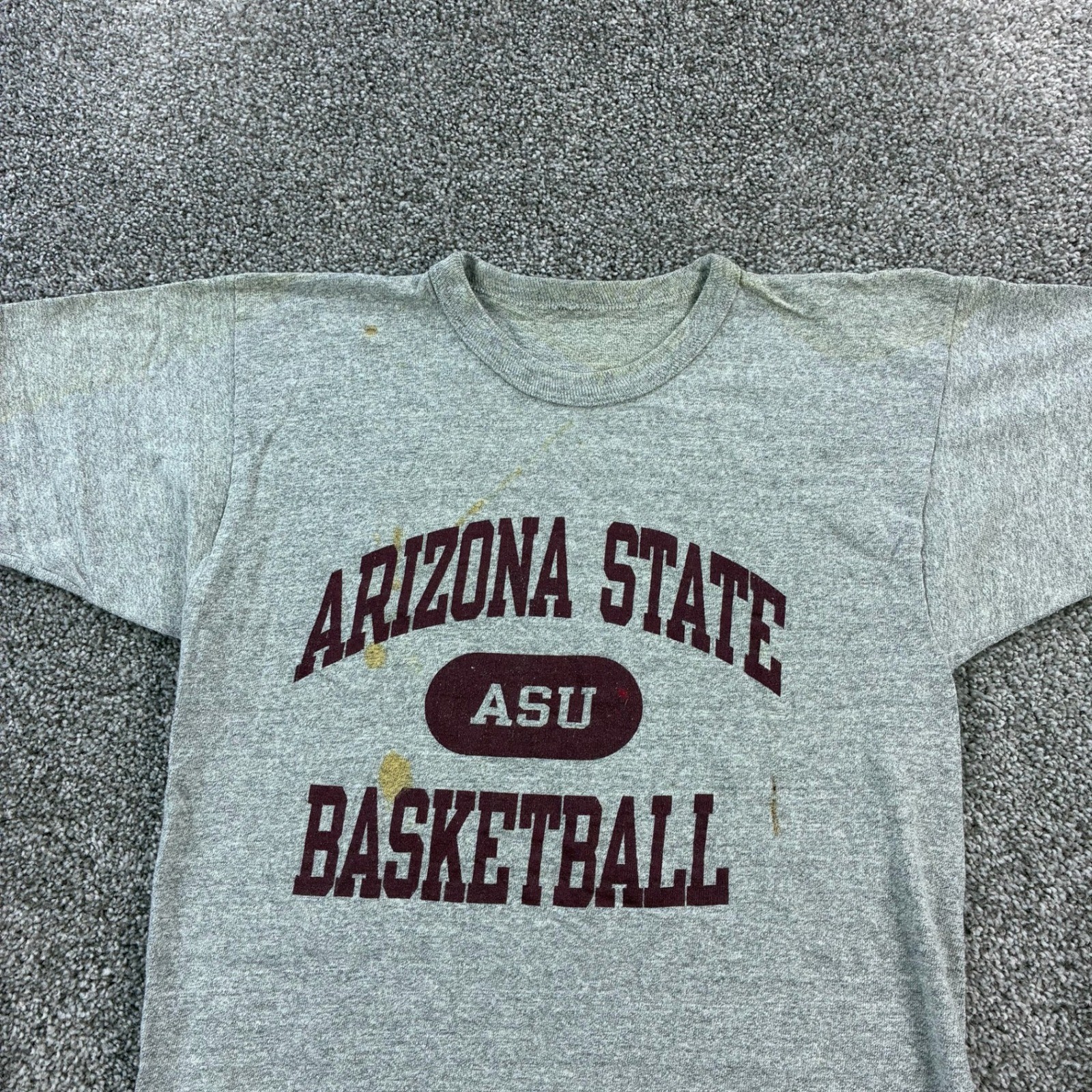 Vintage 70s Champion Arizona State Basketball Shirt Mens S Gray ASU Sun Devils gallery