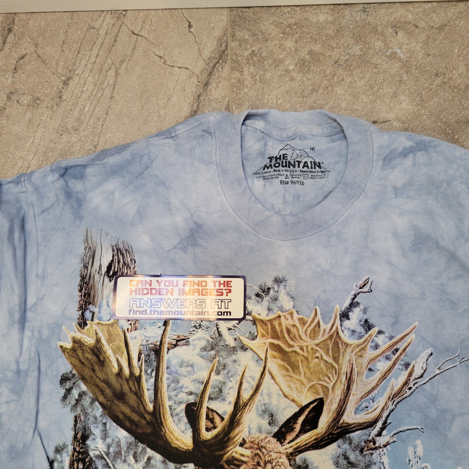 NEW Find 7 Moose The Mountain Niagara Falls T-Shirt Men Blue Snow Tee Medium gallery