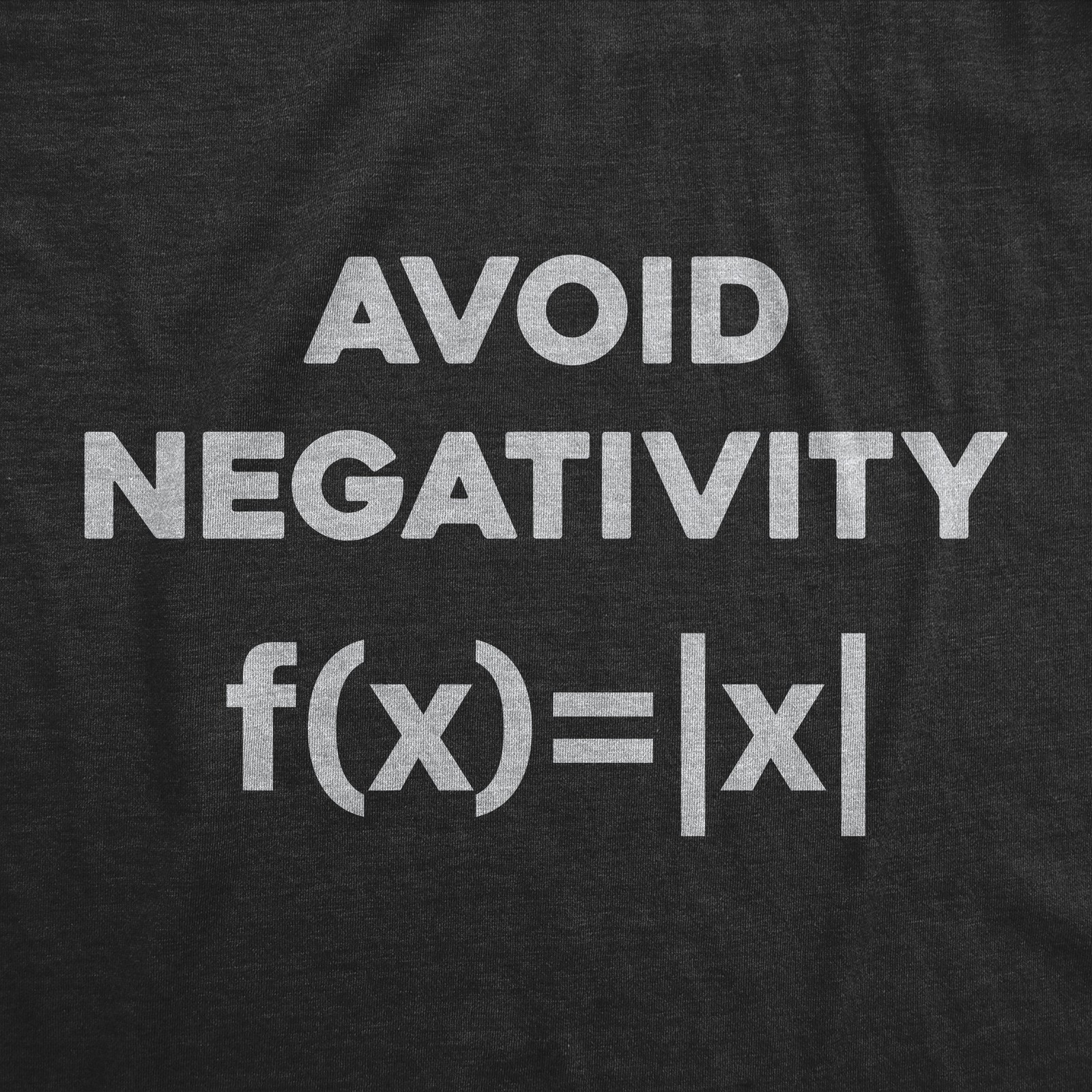 Mens Avoid Negativity T Shirt Funny Nerdy Math Formula Function Joke Tee for gallery