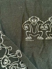 Vintage 2002 Human-i-Tees Monkey Graphic Long Sleeve Shirt Size L