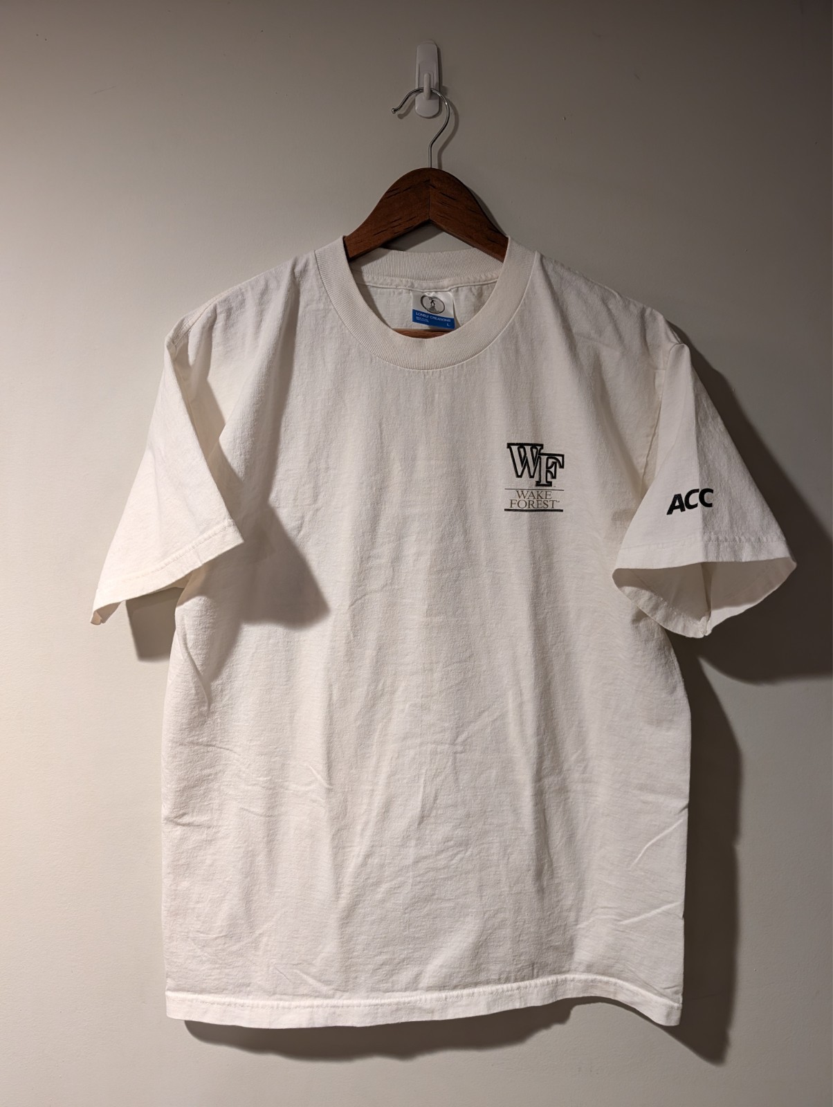 Vintage Wake Forest Shirt Mens Large L White ACC It's Lonely At The Top Demon gallery
