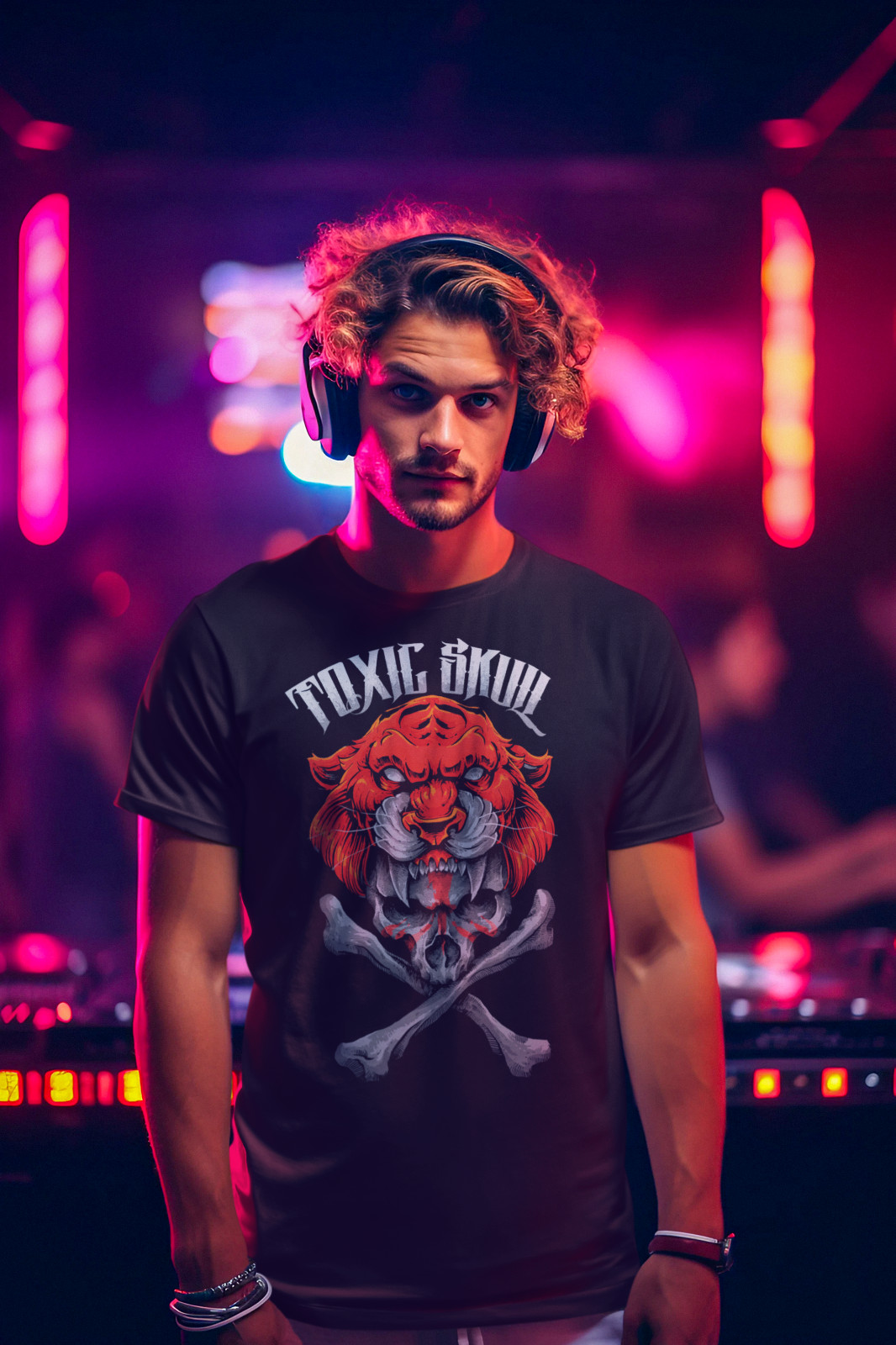 New Mens Trendy T-Shirt "Death Tiger" Black White S, M, L, XL, 2XL, 3XL, 4XL gallery