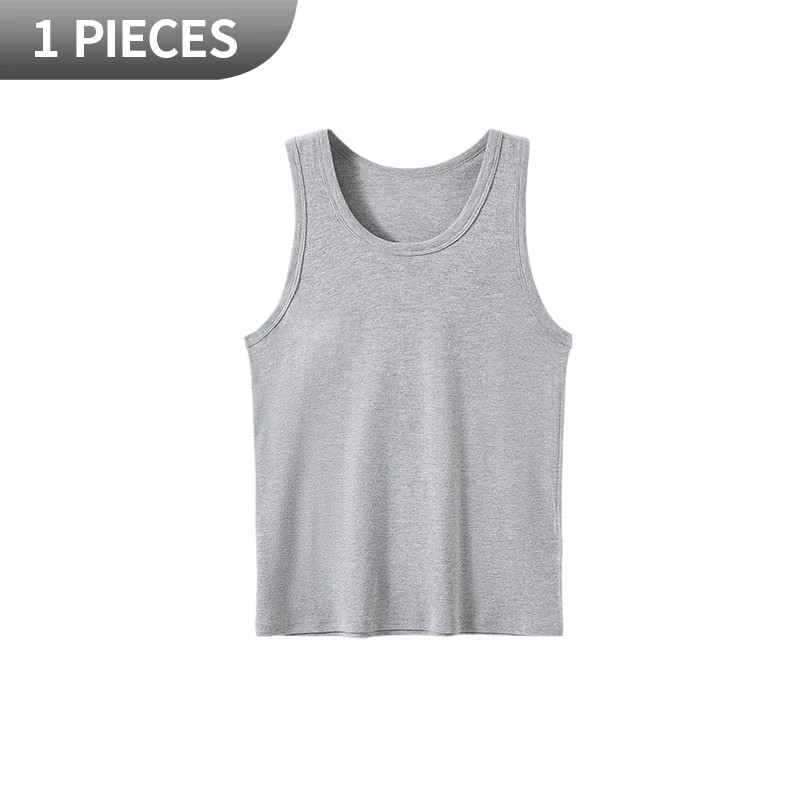 1/3 Pack Four Seasons Men’s Cotton Joker Vest Teenagers Simple Fit Sports.