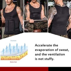 Mens Compression Shirts Slimming Body Shaper Vest Tight Tank Top Tummy Control