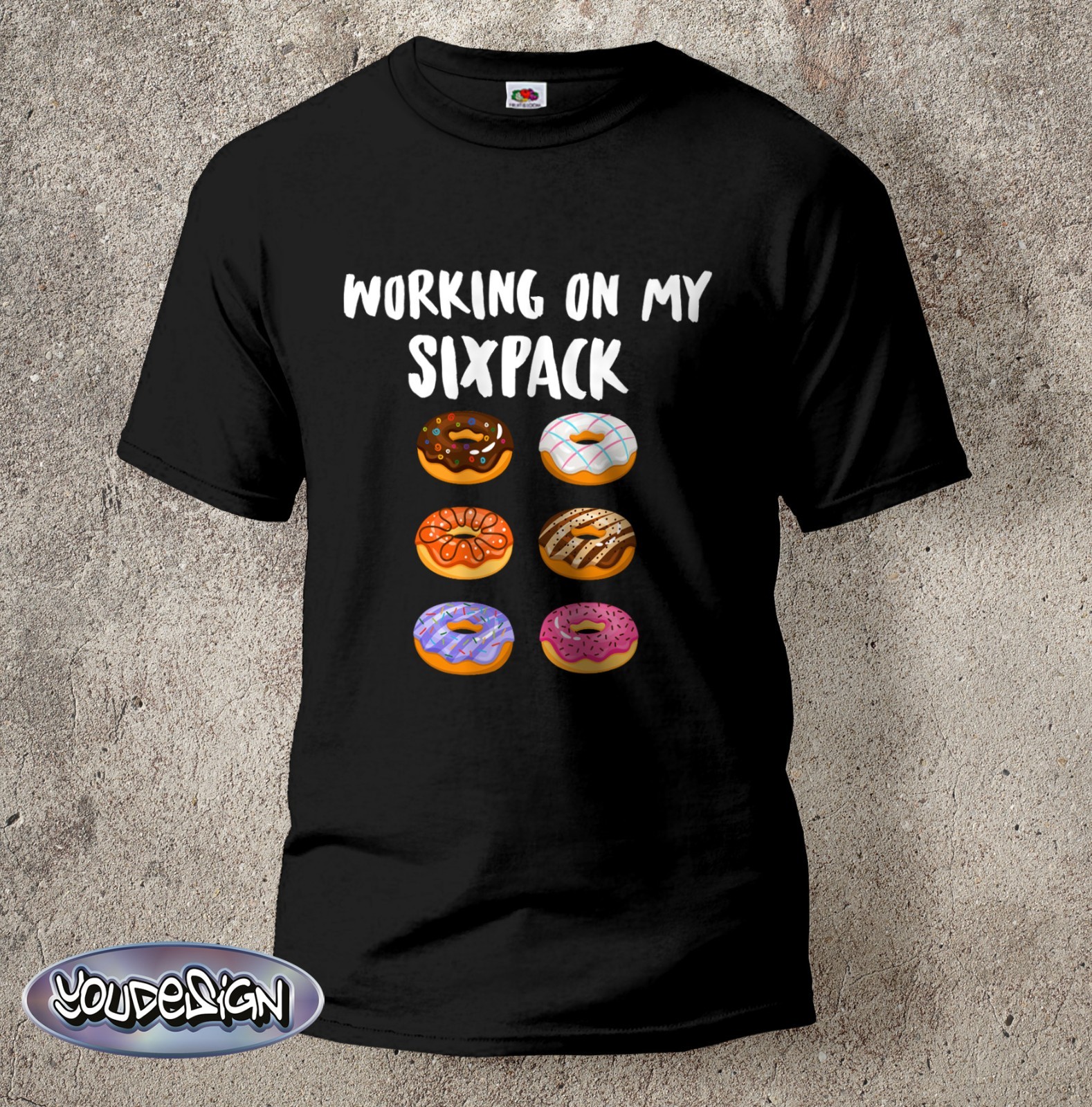 Sixpack T-Shirt Fitness Shirt Donut Cult Doughnut Doughnut Food Lover S-5XL