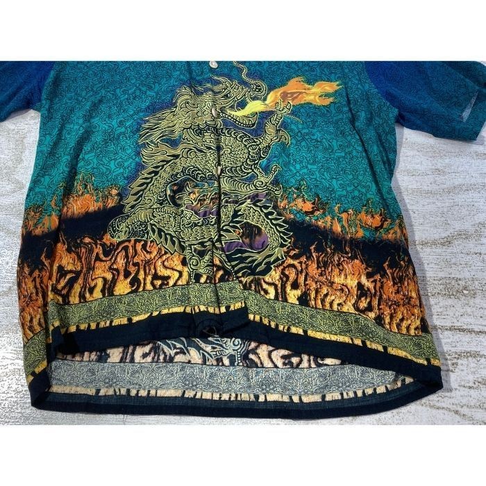 Shiwa 75-5-0612st no boundaries 90s vintage floral cross dragon pattern open gallery