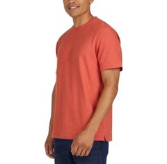 Lands’ End Men’s Short Sleeve Tee, Color Red, Size Medium, Classic Fit, Stretch.