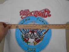 Aerosmith – “Aero Force One” – 2019 White Shirt – Sz Medium – Fruit Of The Loom