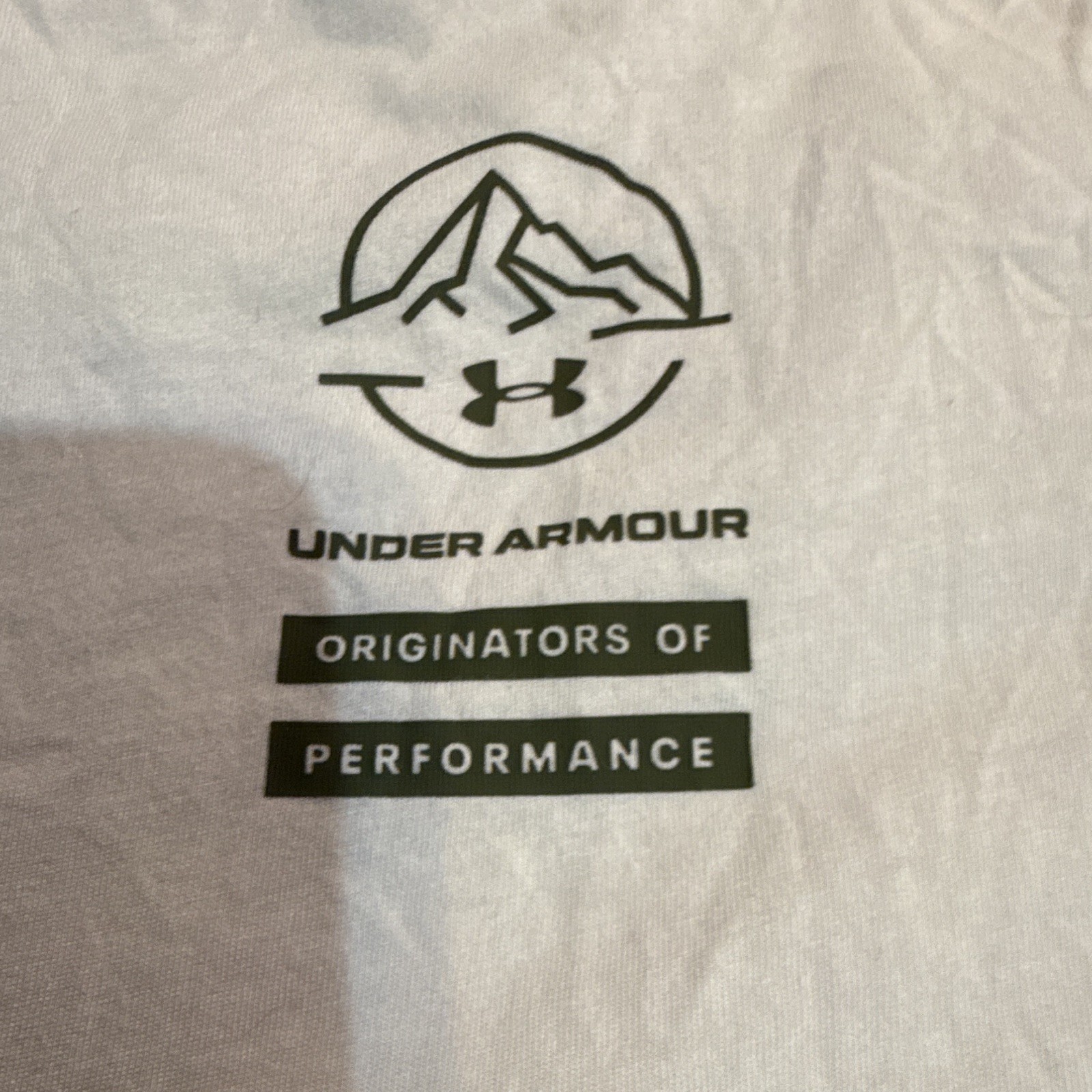 Under Armour White Graphic Camo Logo Tee Crew Neck Short Sleeve Men's L Loose gallery