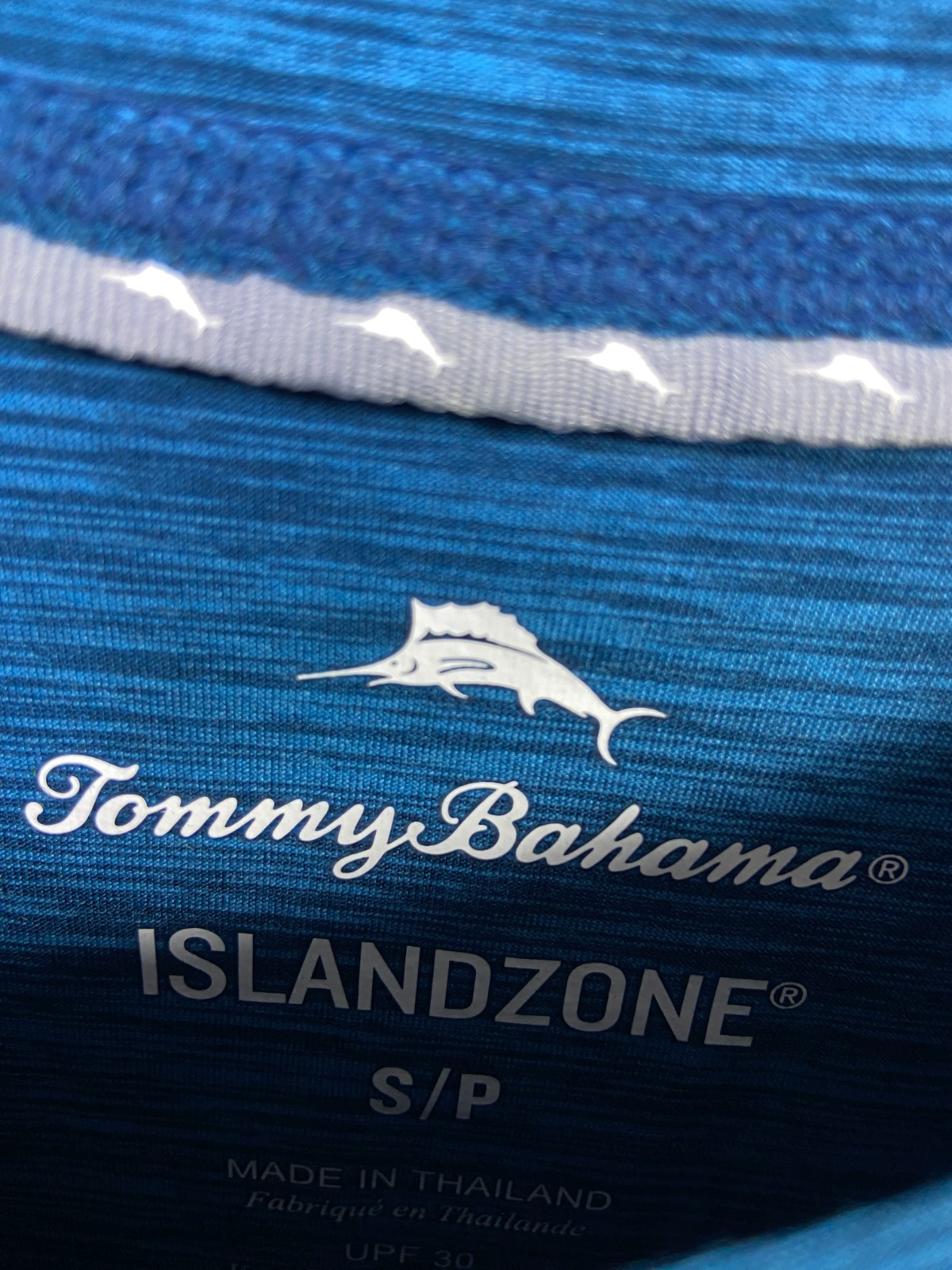 NEW $84.50 Tommy Bahama Men's Island Zone Delray Crew Mambo Blue UPF 30 UV NWT S gallery