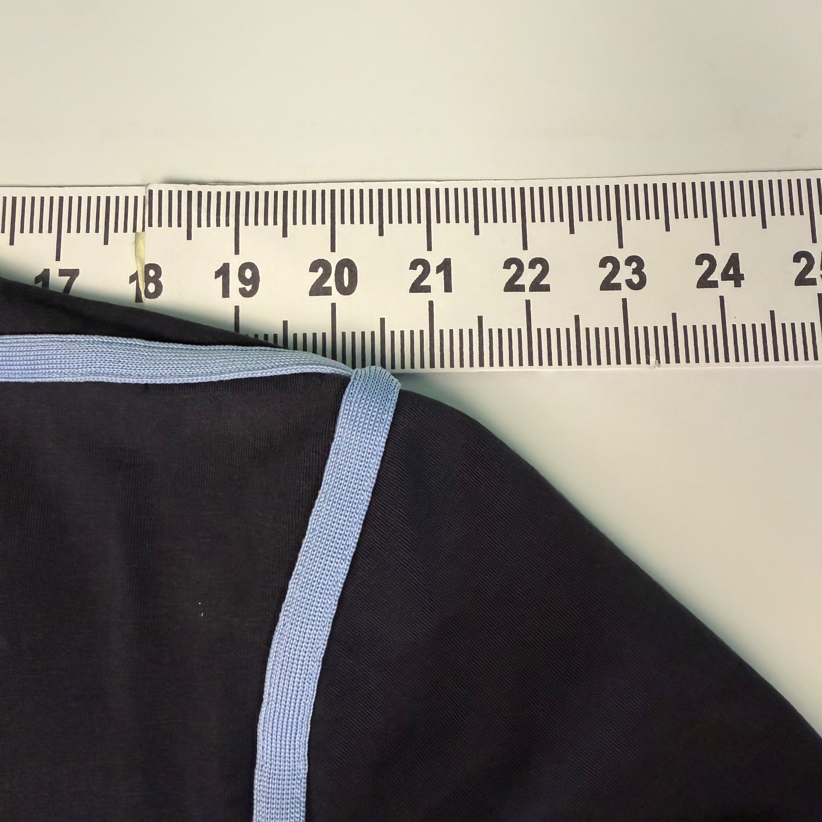 Hugo Boss Mens M T-Shirt Black Blue Contrast Piping Logo Collar Stretch gallery