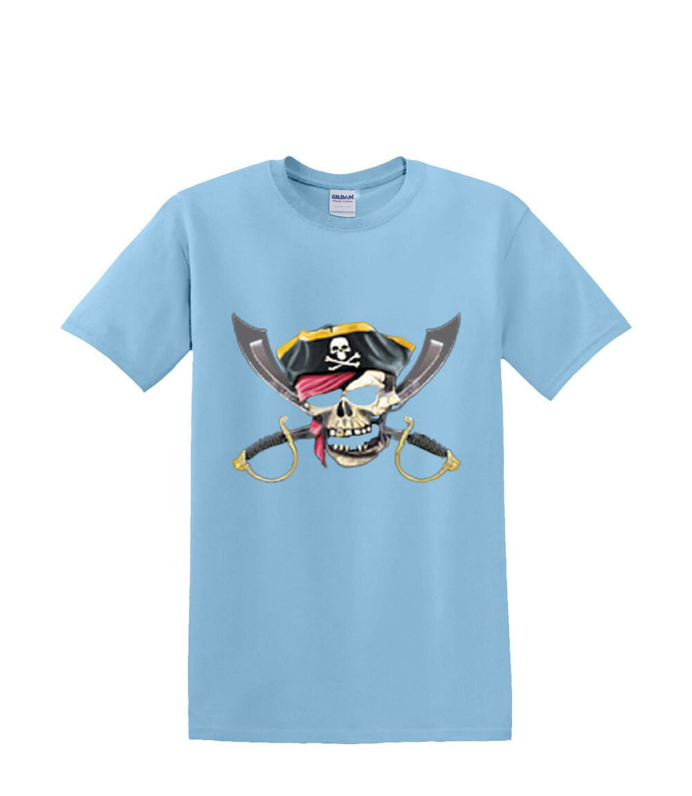 T-Shirt S to 2xl 3xl - PIRATE SKULL SWORDS fun humor adult gallery