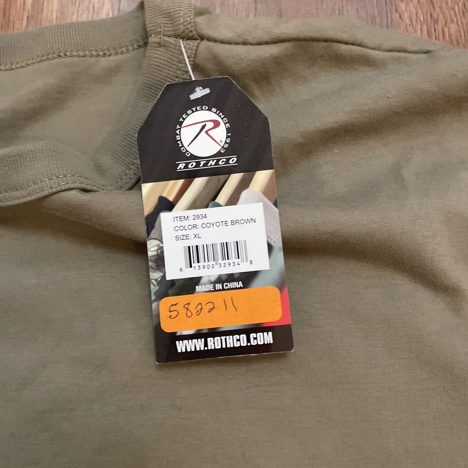 Rothco Solid Color 100% Cotton T-Shirt - Rn 37572 Coyote Brown XL gallery