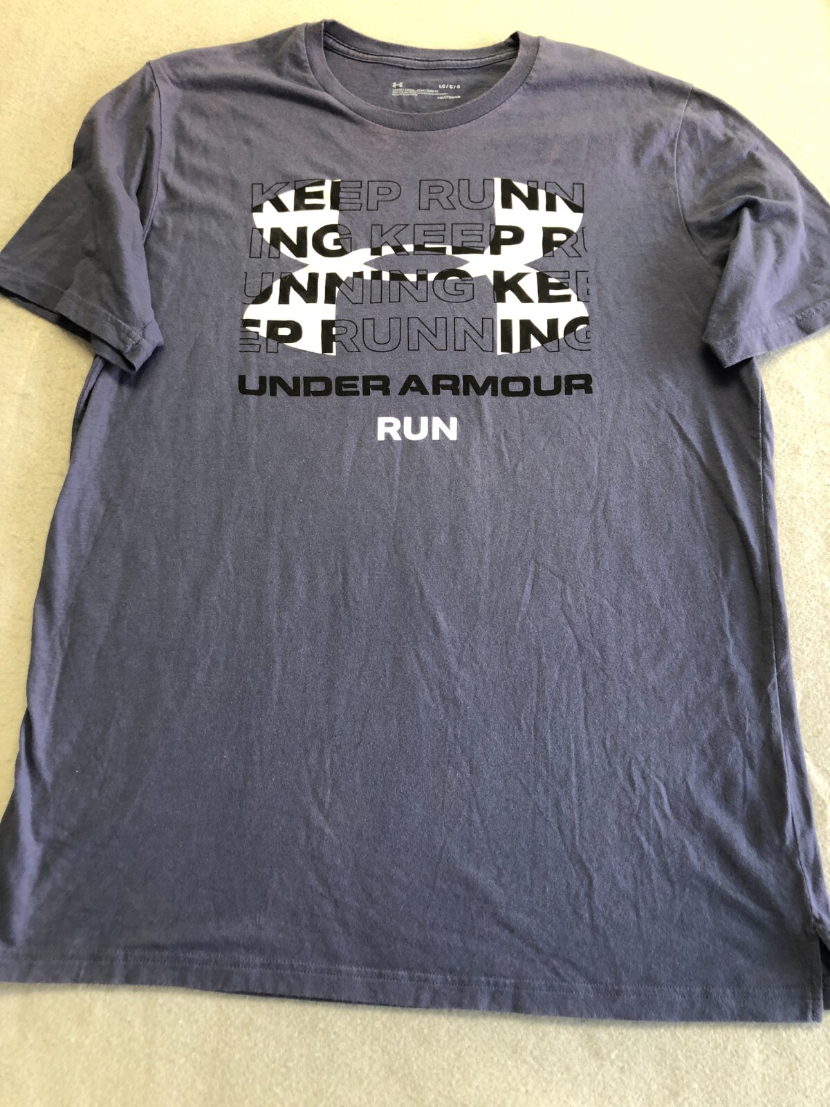 Under Armour Shirt Men's Large Keep Running Activewear Casual Graphic Tee gallery