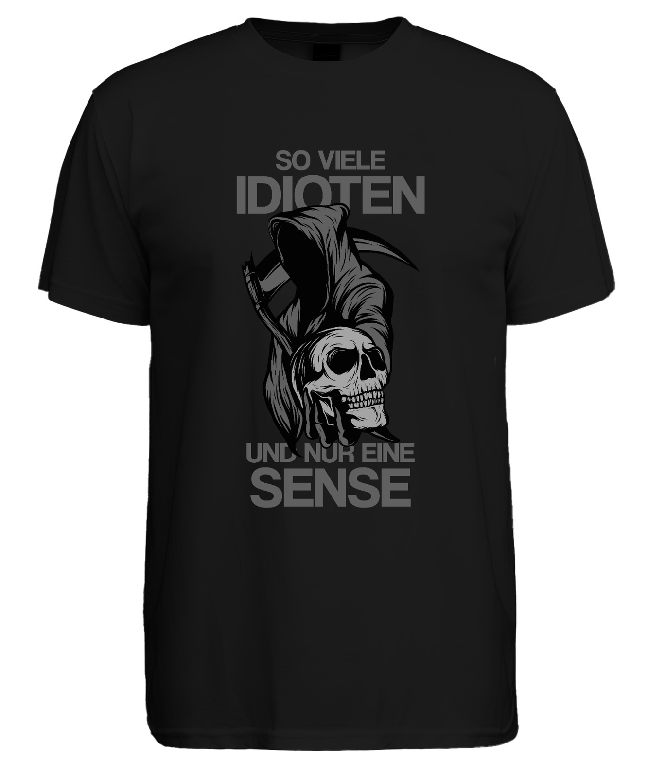 So Many Idiots And Only One Scythe Reaper Statement Gothic Humor Men's T-Shirt gallery