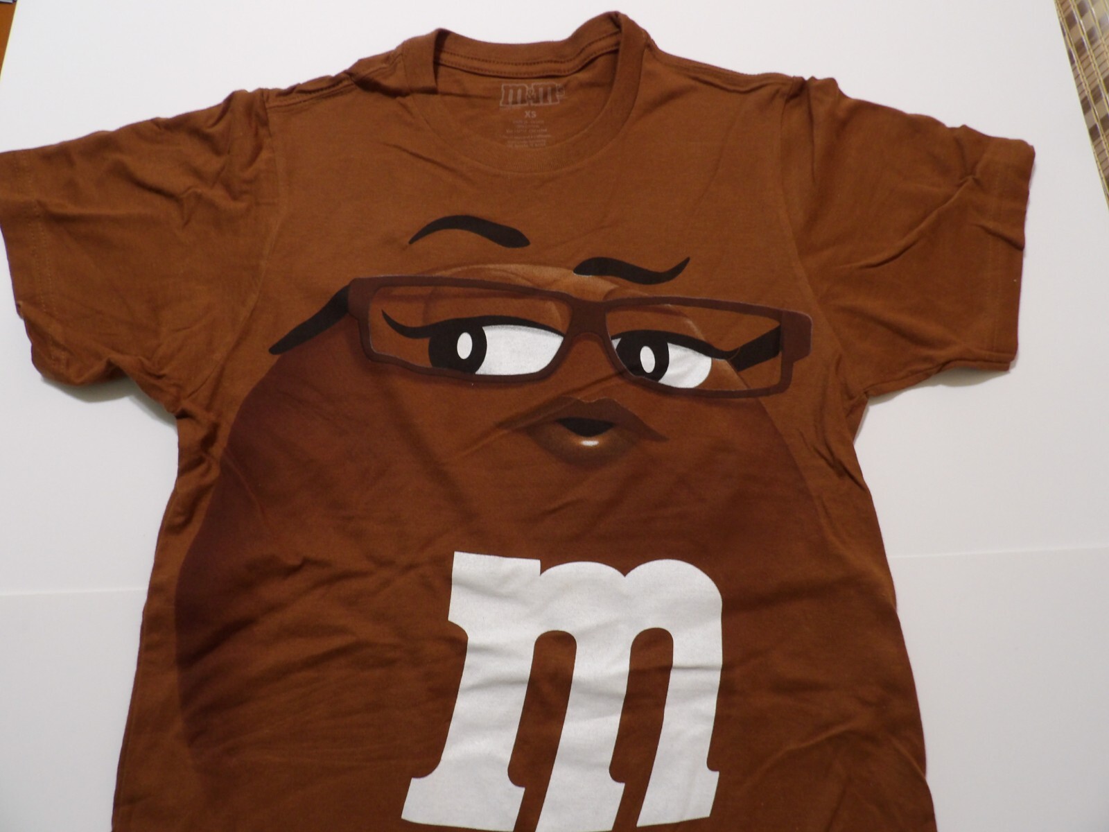 Adult Unisex Brown Xtra Small M&M's Face T-Shirt gallery