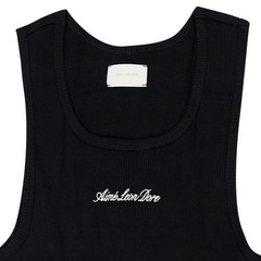 AIME LEON DORE Black Embroidered Logo Tank Top SIZE XXL $80