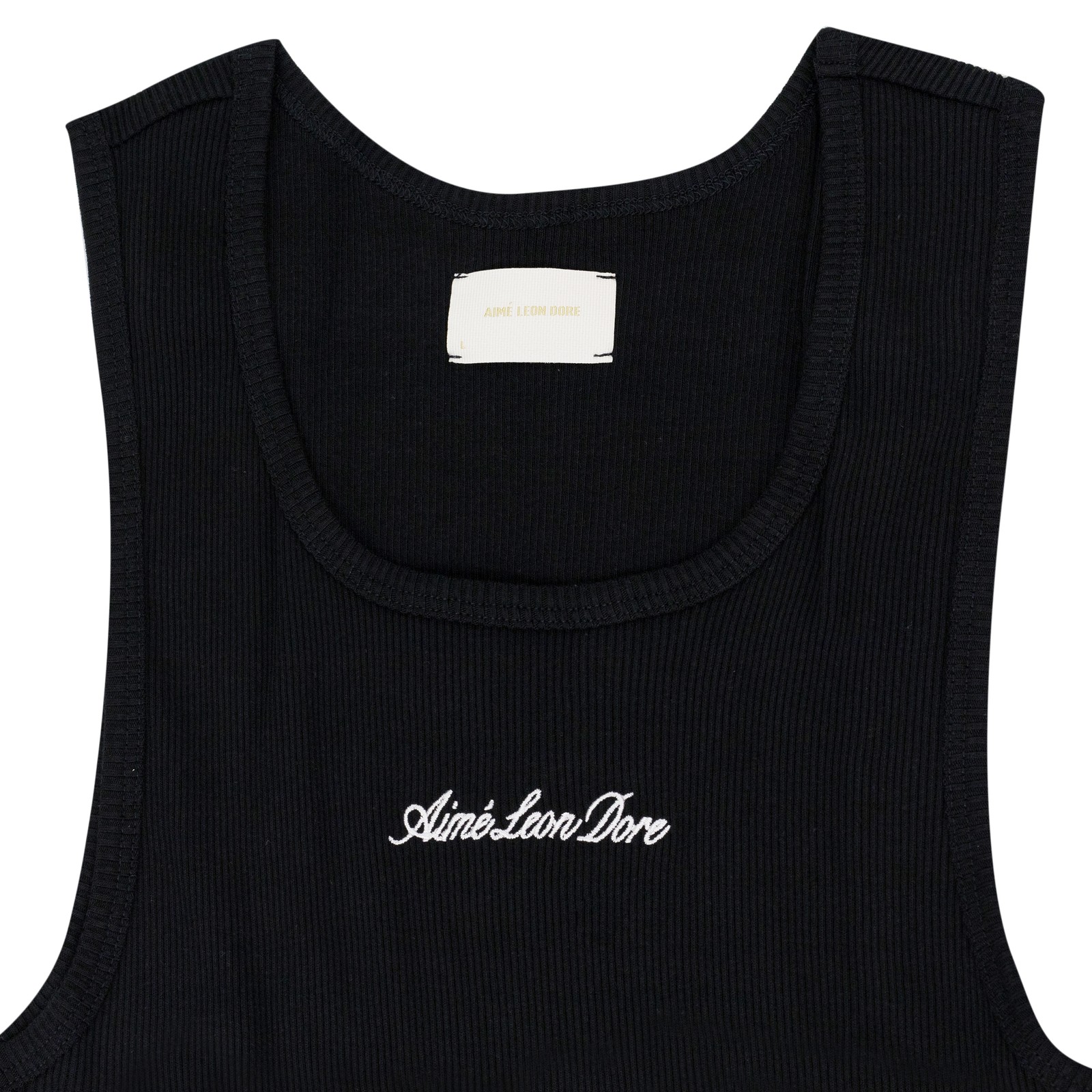AIME LEON DORE Black Embroidered Logo Tank Top SIZE XXL $80 gallery