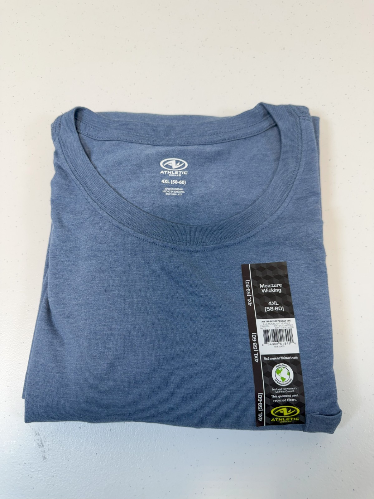 Men's Shirts, (New w/tags), Athletic Works, S/S Crew Neck Pocket Tee 4XL (58-60) gallery