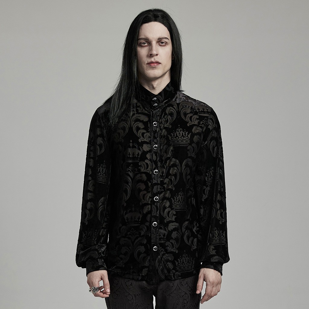 Punk Rave Goth Men's shirt WY-1595CCM-BK gallery