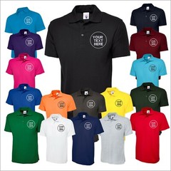 Personalised Work Wear Poloshirt Custom Embroidered Classic Polo Tee Shirt UC101