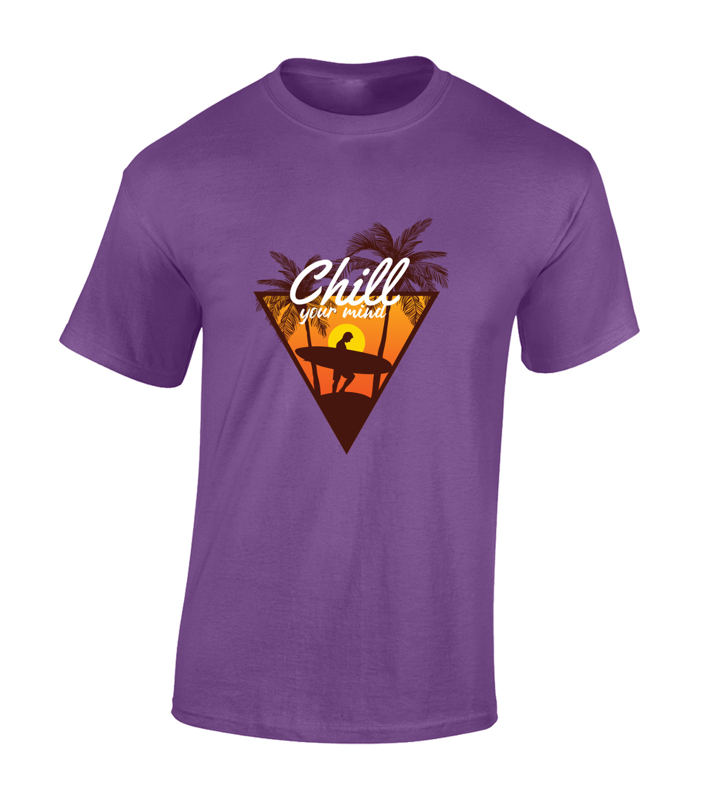 CHILL YOUR MIND MENS T SHIRT COOL SUMMER BEACH CASUAL FASHION DESIGN NEW TOP gallery