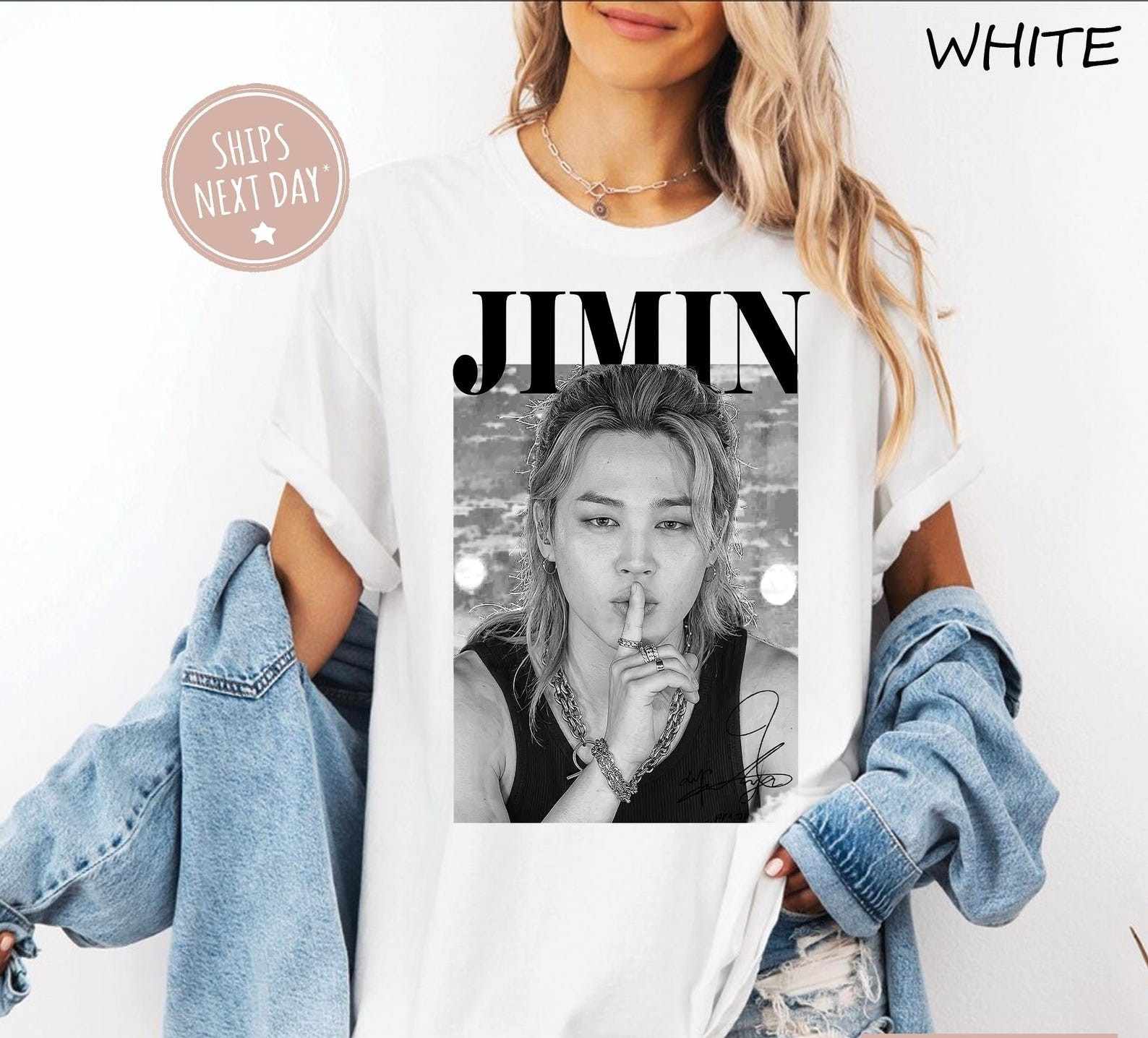 Vintage Kpop Jimin Signature T-Shirt, ARIRANG World Tour 2026 Shirt gallery