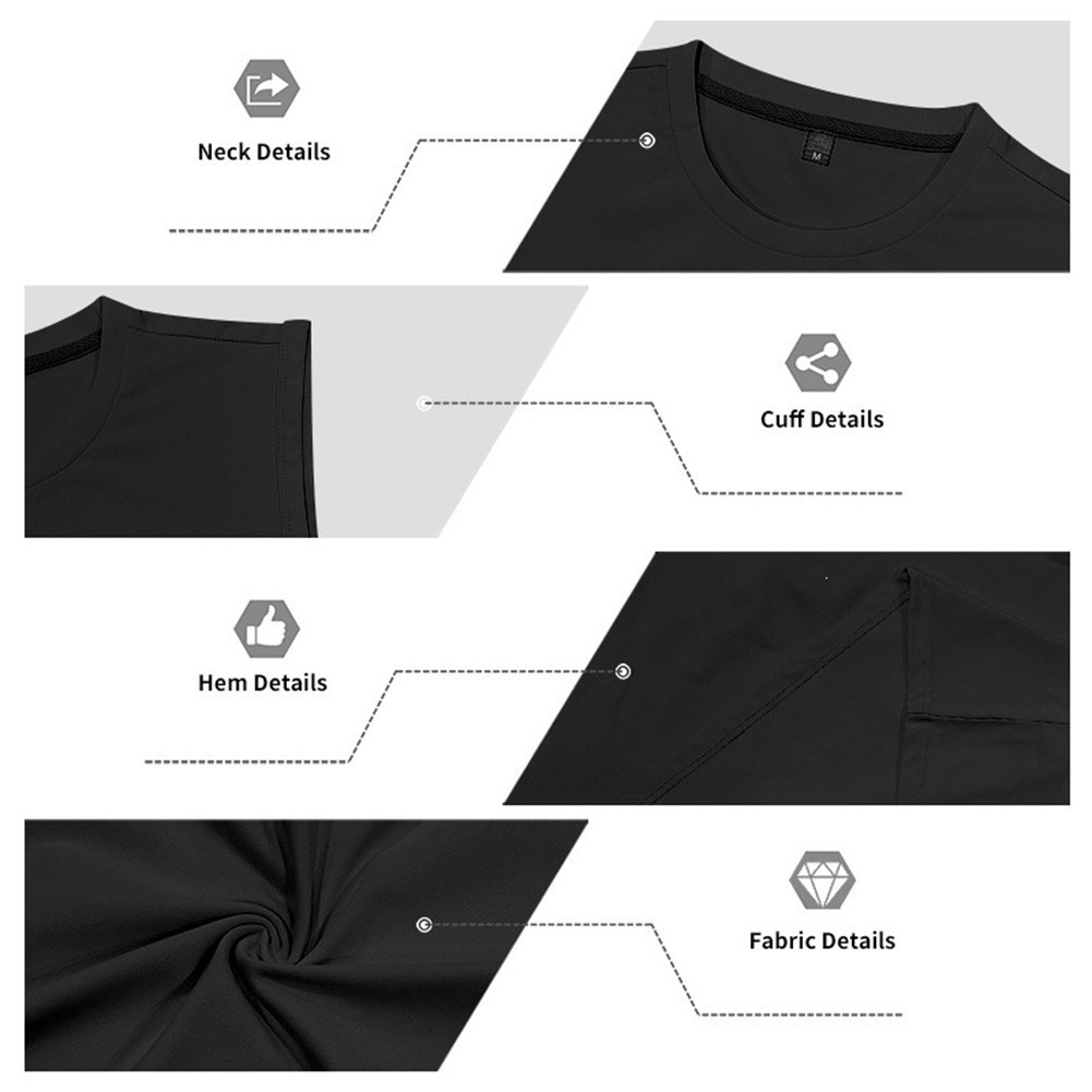 Men's Gym Tank Breathable Tank Gym Workout Jogging Top Breathable Regular Length gallery