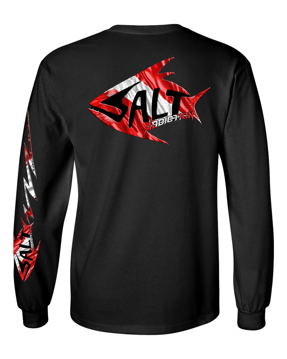 Salt Addiction Dive Flag Logo Fishing T shirt Ocean Cotton gallery