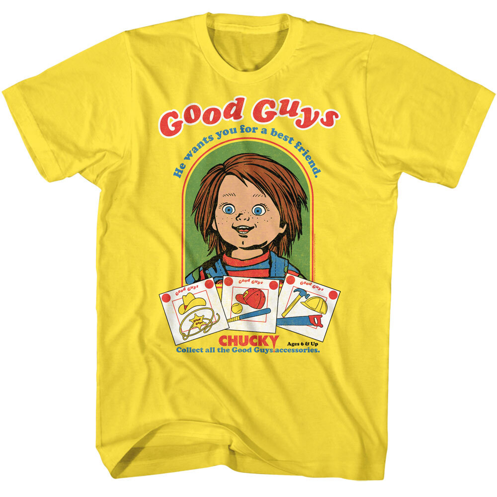Chucky Childs Play Good Guys Bestfriends Collect All Men's T Shirt Creepy Scary gallery