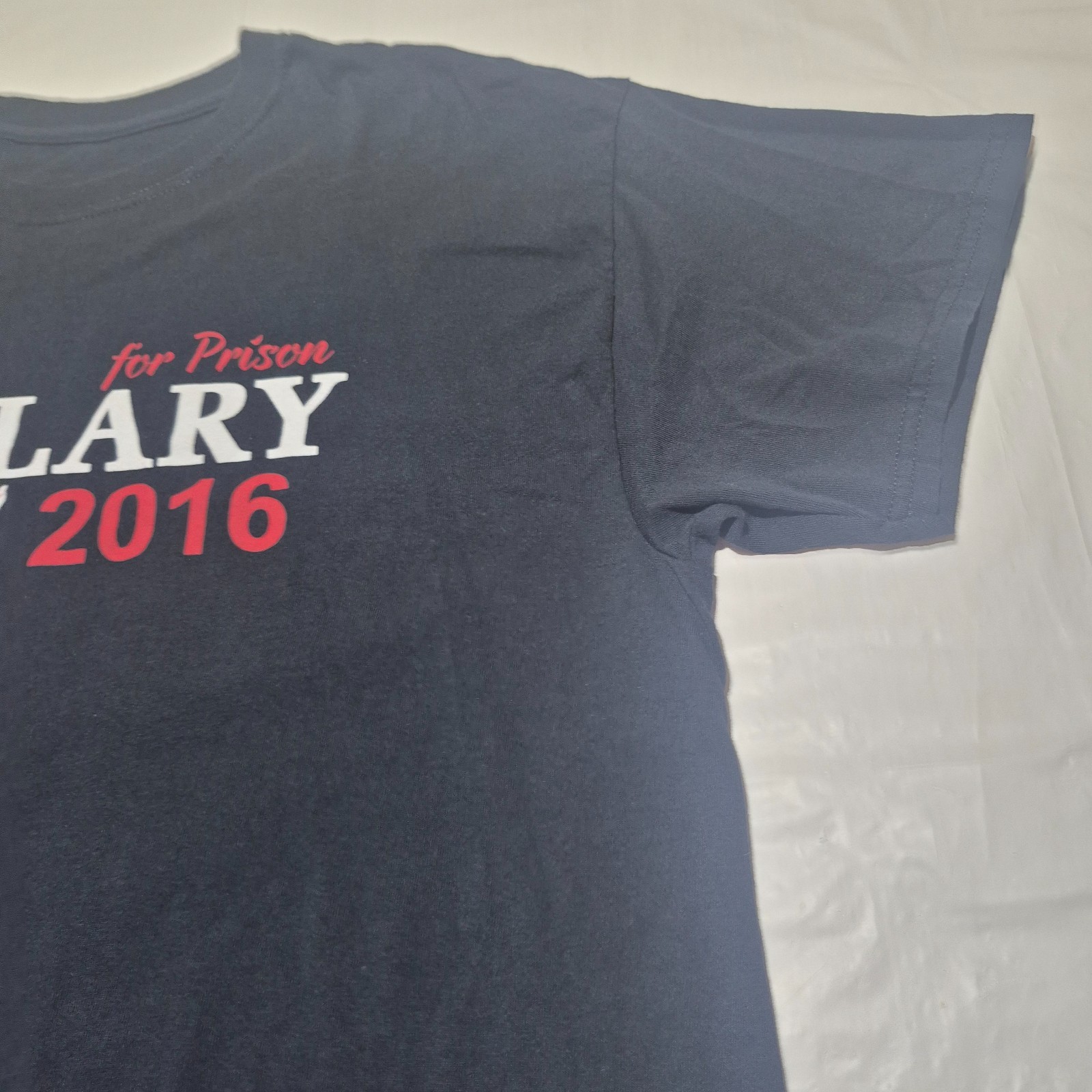 Funny Presidential Campaign Tee Shirt Hillary Clinton for Prison 2016 Black L? gallery