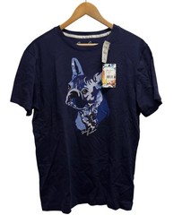 Robert Graham NEW Men’s Small Classic Fit Navy Pop Art Pup Dog Crewneck T-Shirt