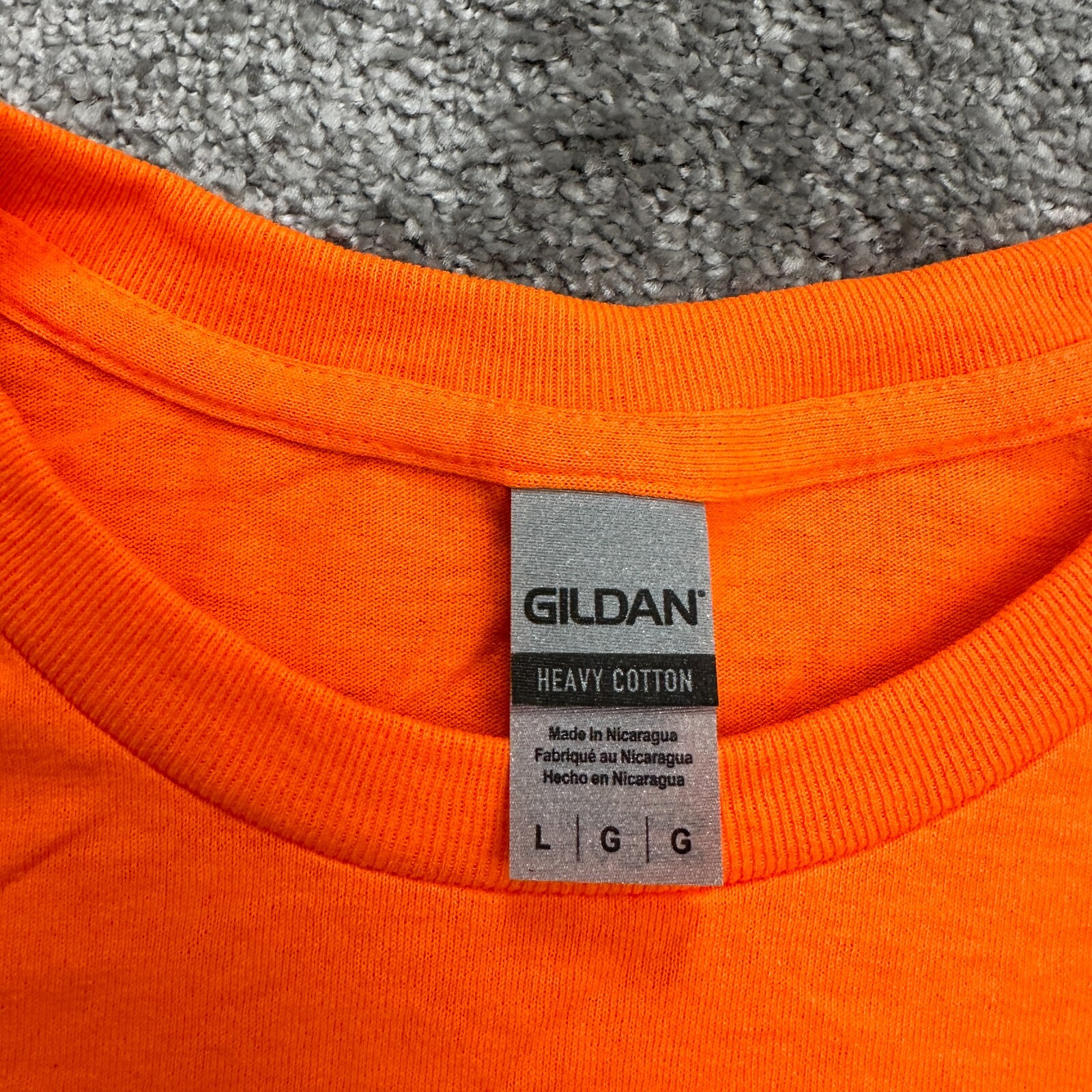 Gildan G5000 Heavy Cotton Basic T-Shirt Mens Large Orange Crew Neck Tee NWT New gallery