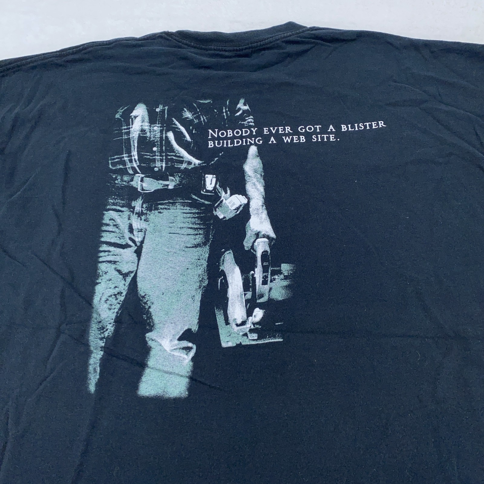 Milwaukee Nobody Ever Got A Blister Building A Website Shirt Mens 2XL jokeTee