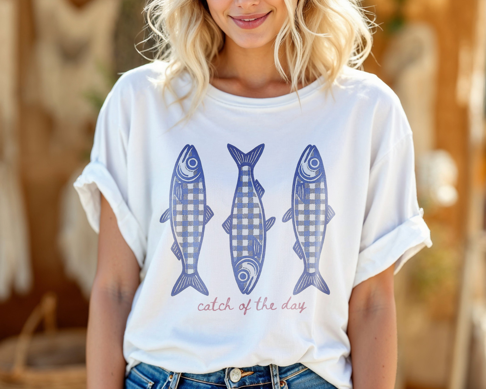 Catch of the Day Fishing T-Shirt Nautical Seafood Lover Gift Fisherman UnisexA69 gallery