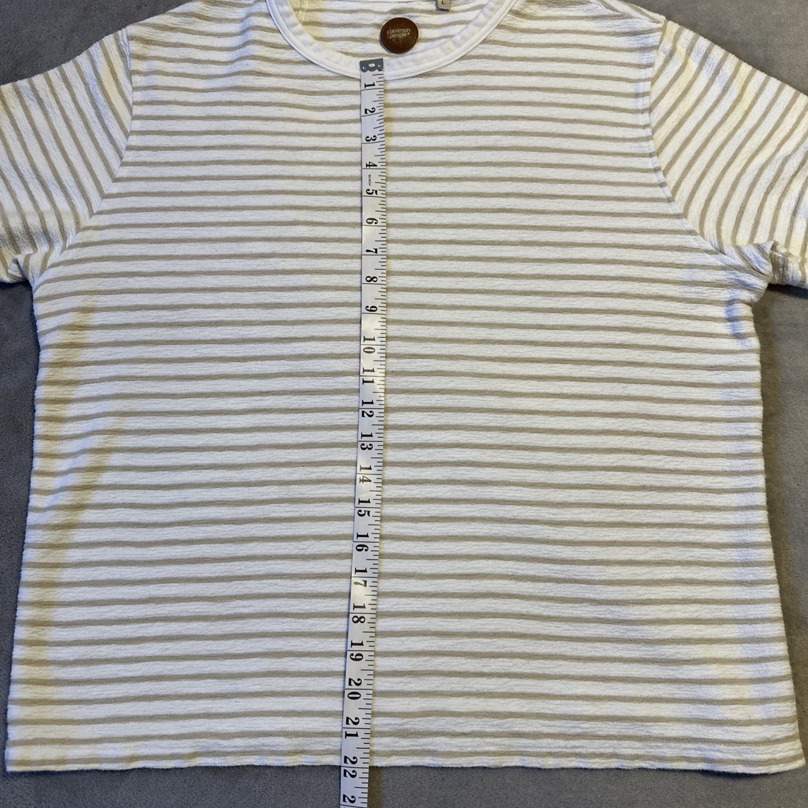 Common People Men's Striped T-Shirt Large Short Sleeve Casual gallery